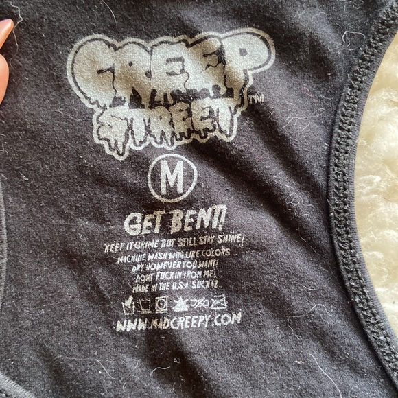 Creep street satan is waiting’ thong racerback bodysuit. - Picture 2 of 5